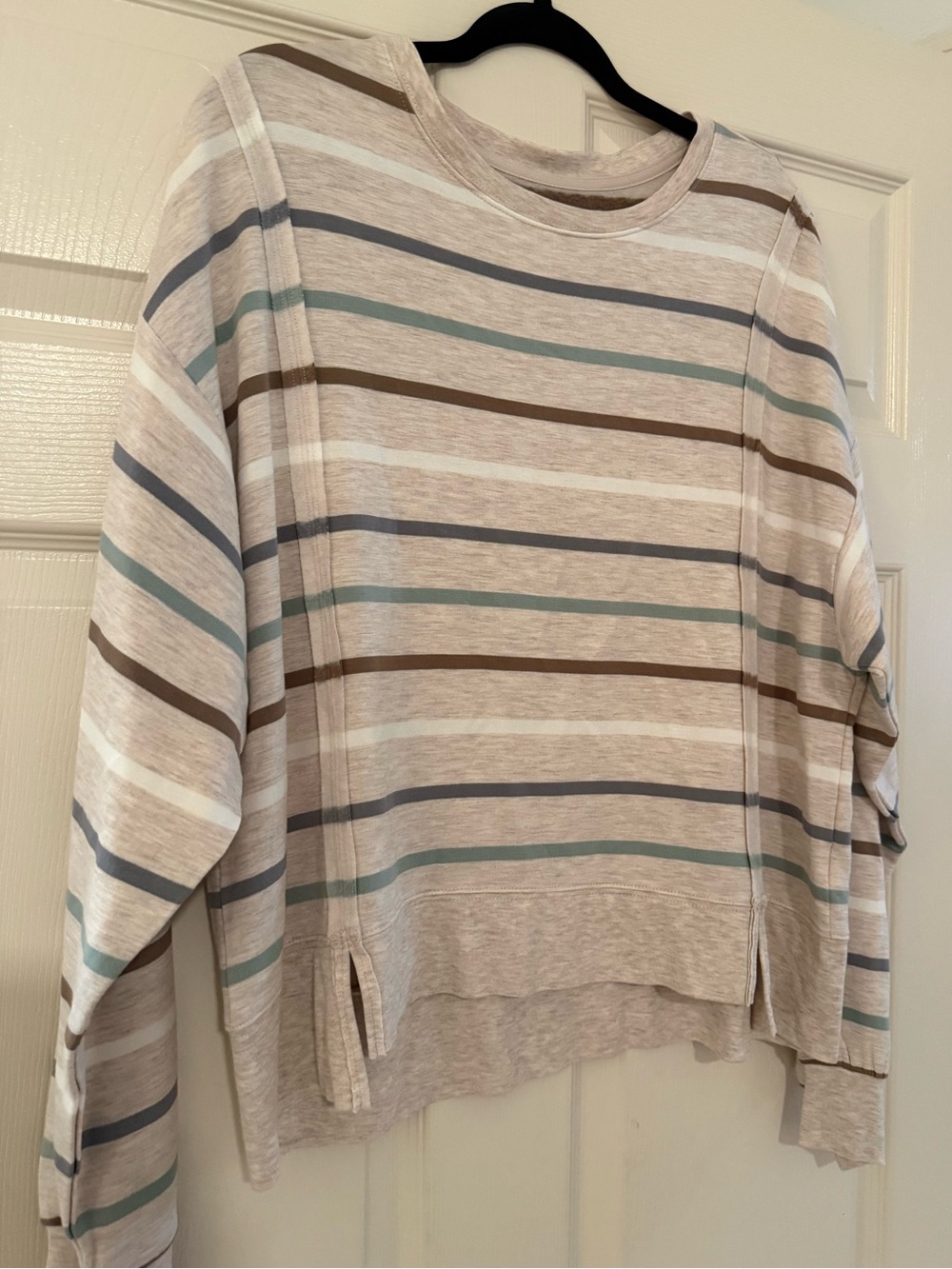 Thread & Supply Cream and Light Brown Pullover Neckline